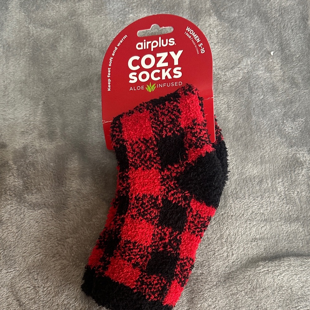 Red and Black Cozy Socks
